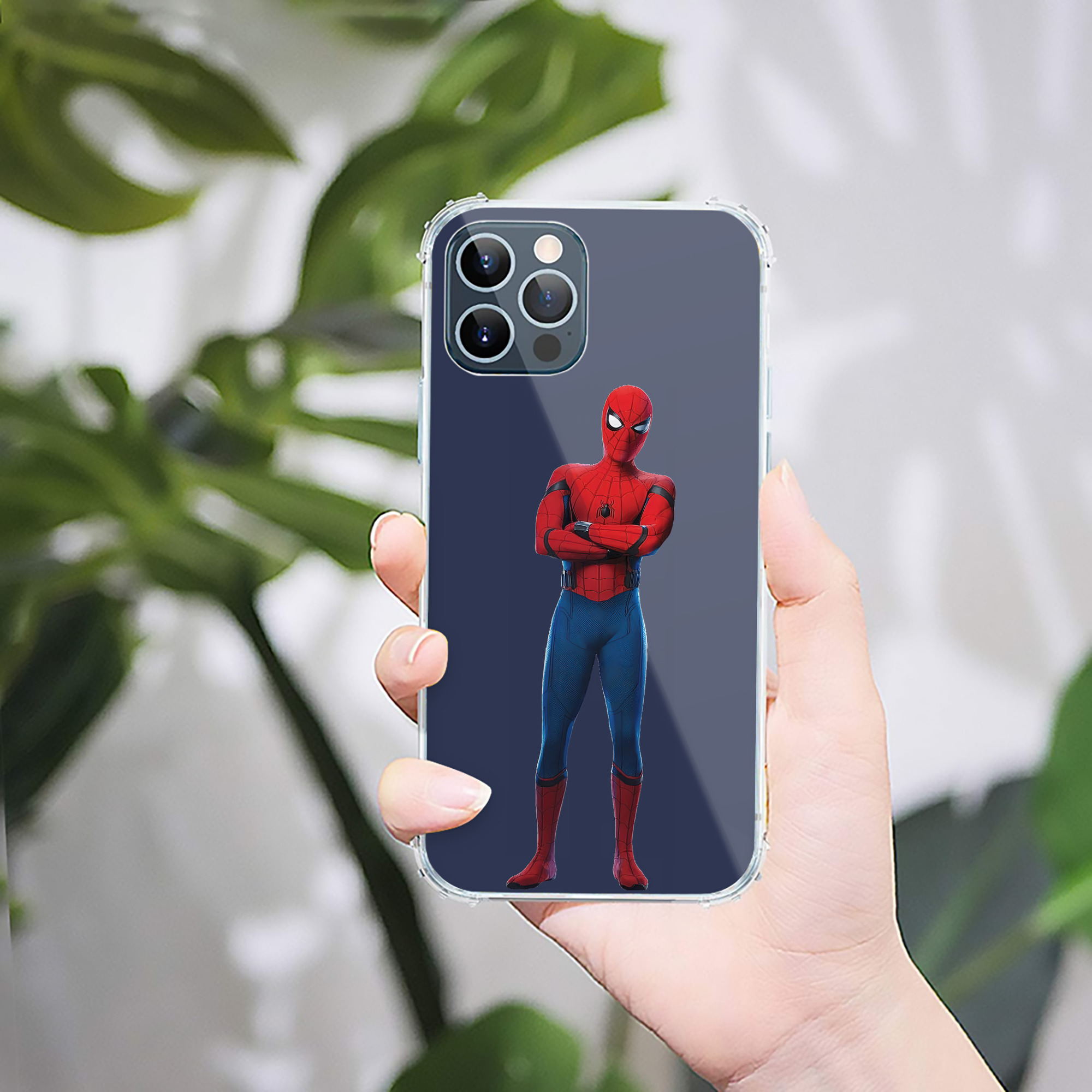 （画像用） Spider Man スパイダーマン 【iPhone 12シリーズ対応】透明スマホケース（クリアソフトケース）